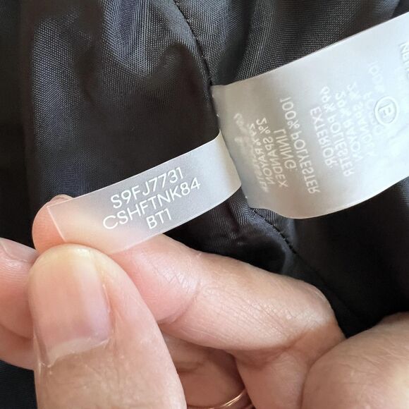 Calvin Klein Sweater Womens 4 Black White Open Front Ruffle Collar Tweed Jacket - Picture 9 of 13